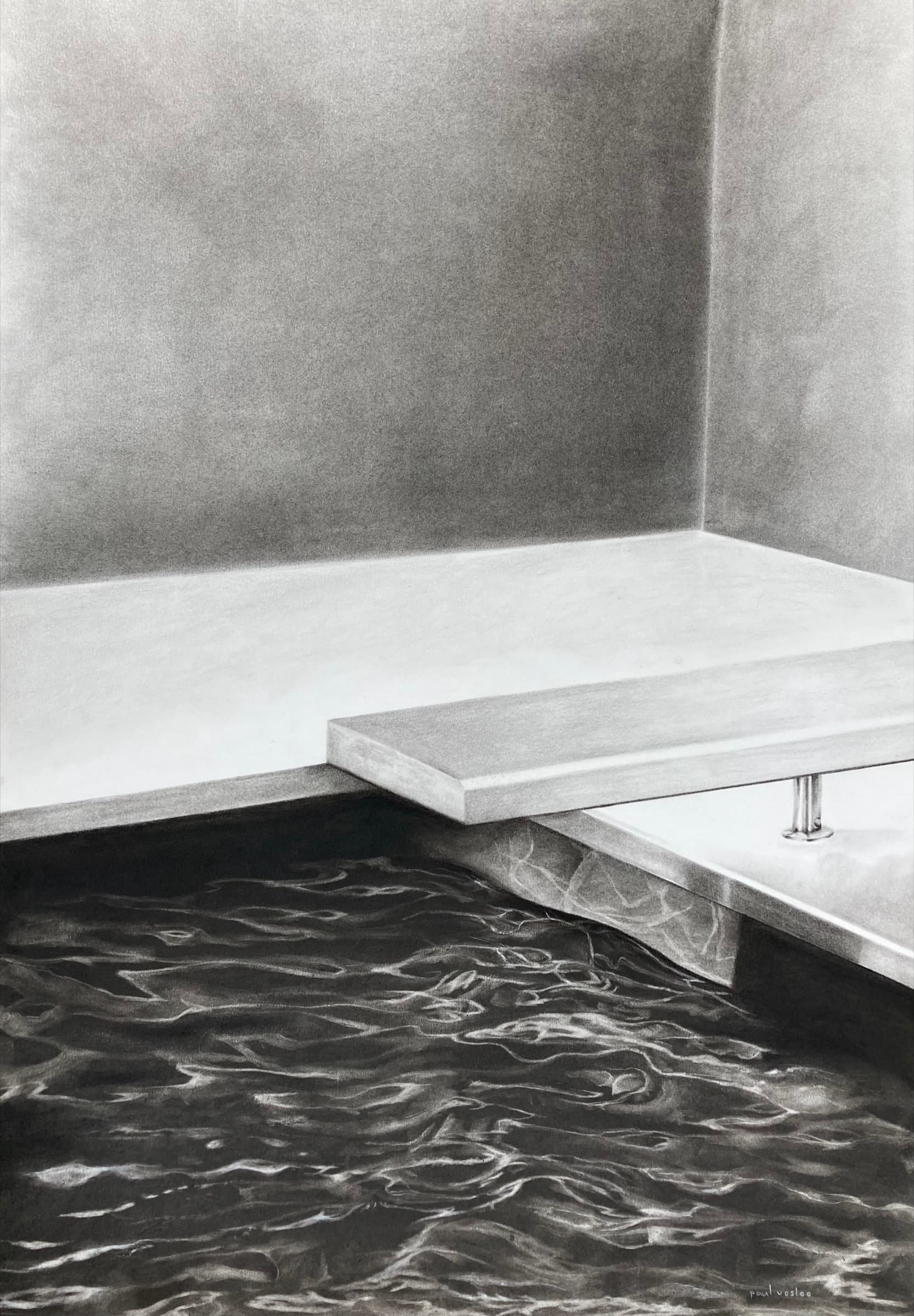 The Space We Leave Behind — Charcoal on paper by Paul Vosloo